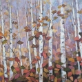 Birch Parade, 30" x 60", $2300